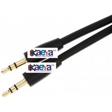 OkaeYa 3.5 mm Coiled Stereo Audio Cable - Short Size- Black (Only For Members)